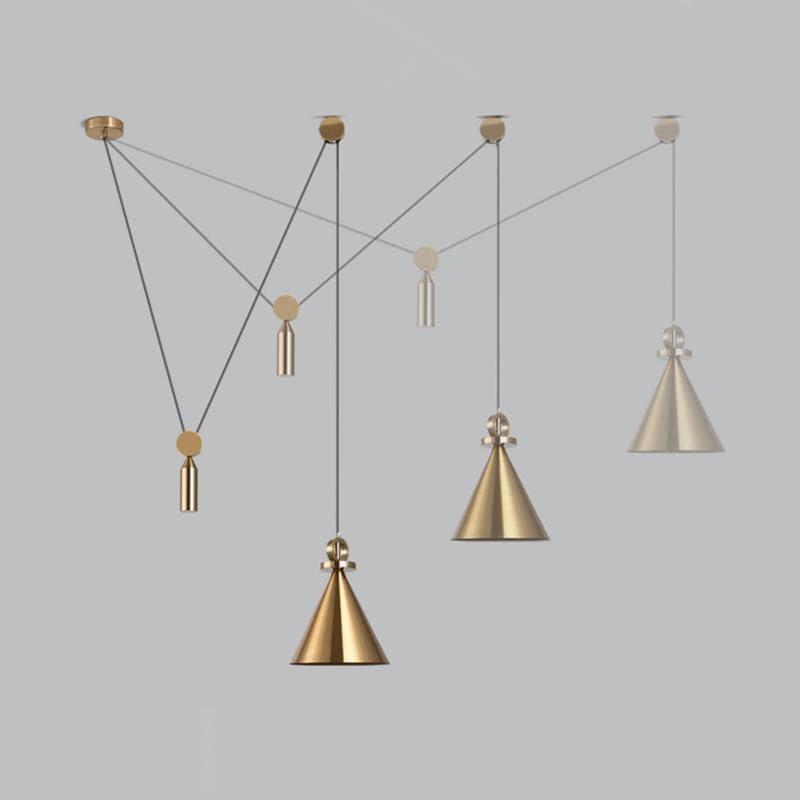 Elsa | Adjustable Brass Pendant Light