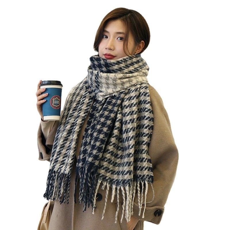 Women's Elegant Sweet Streetwear Imitation Cashmere Tassel Scarf