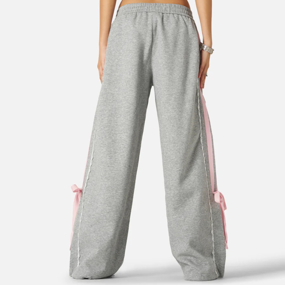 Heather Gray Lace Joggers