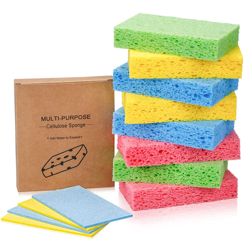 Esun Multicolor Eco Friendly Cocina Compressed Cellulose Magic Kitchen Dish Washing Limpieza Cleaning Sponge Cloth Supplies