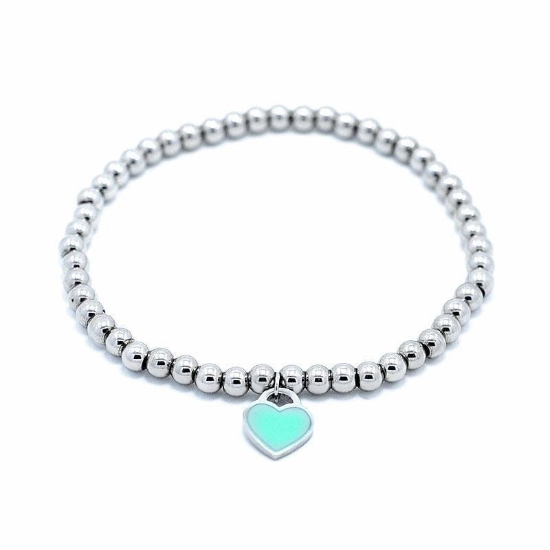 2 Pieces Basic Modern Style Heart Shape Stainless Steel Plating 18k Gold Plated Bracelets