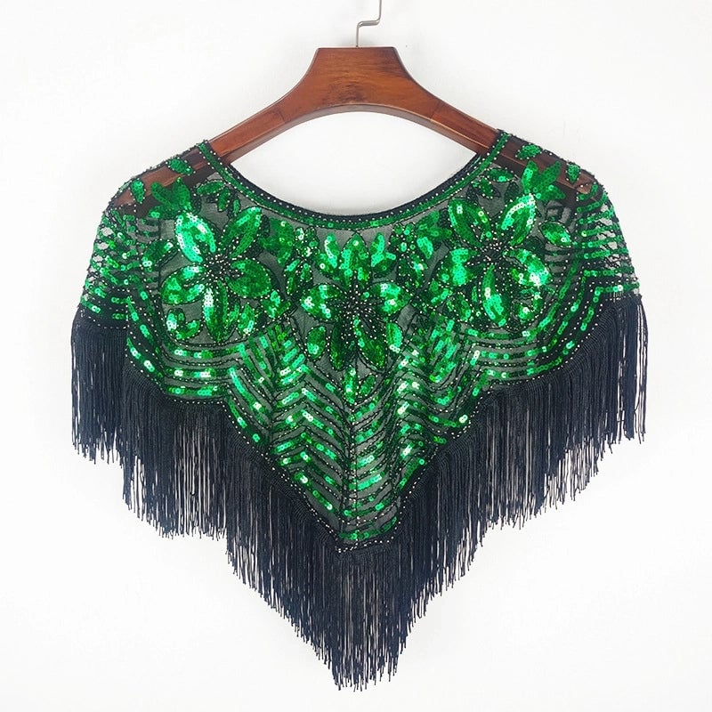 Sequined Shawl Tassel Ladies Summer Sunscreen Thin Coat Mesh Embroidered Beads Outside The Dress Europe And The United States