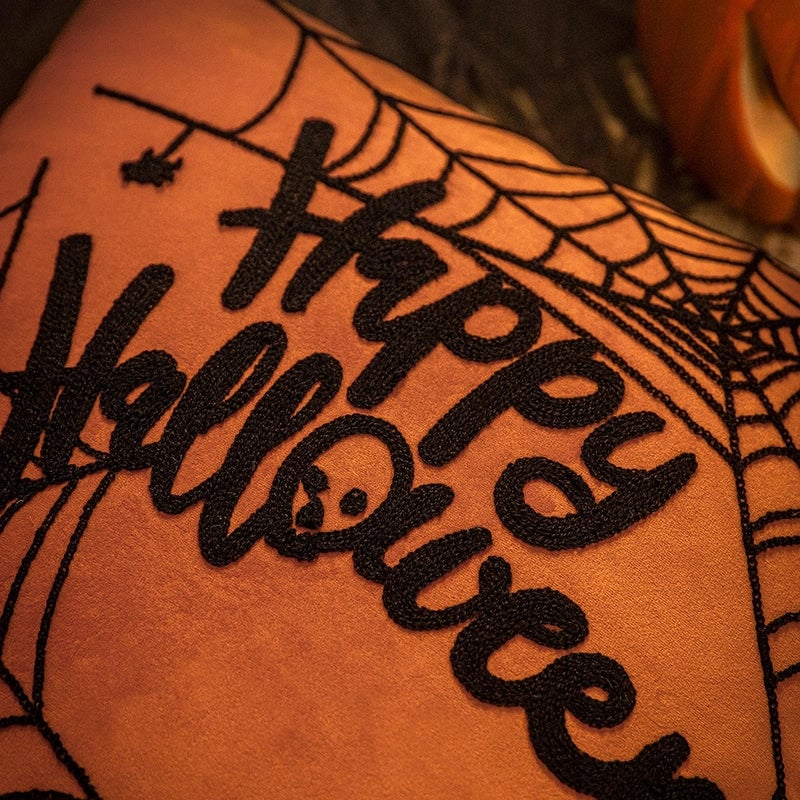 Halloween Minimalist Classic Style Letter Polyester Pillow Cases Couch & Sofa Decor