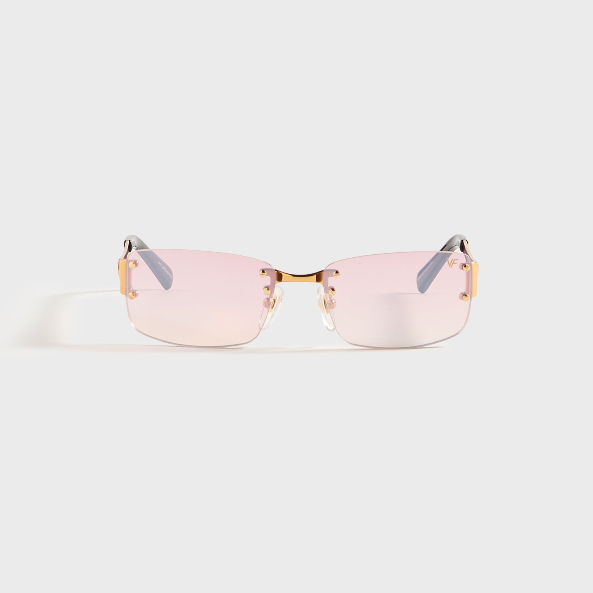 Vintage Frames Infamous Rimless Drill Mount 24KT - Gold / Nickel Pink