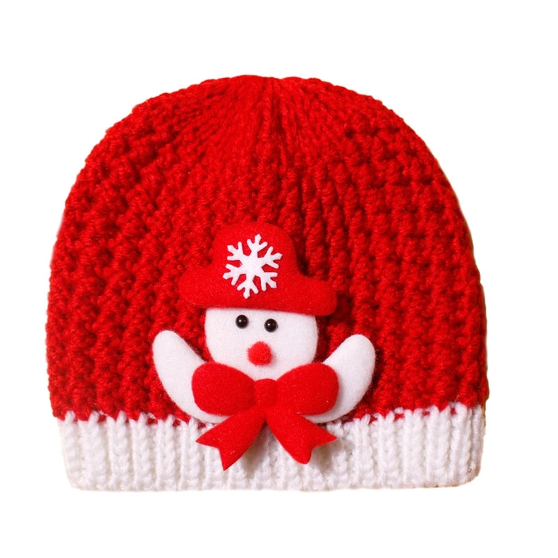 Children Unisex Cute Minimalist Santa Claus Snowman Elk Wool Cap