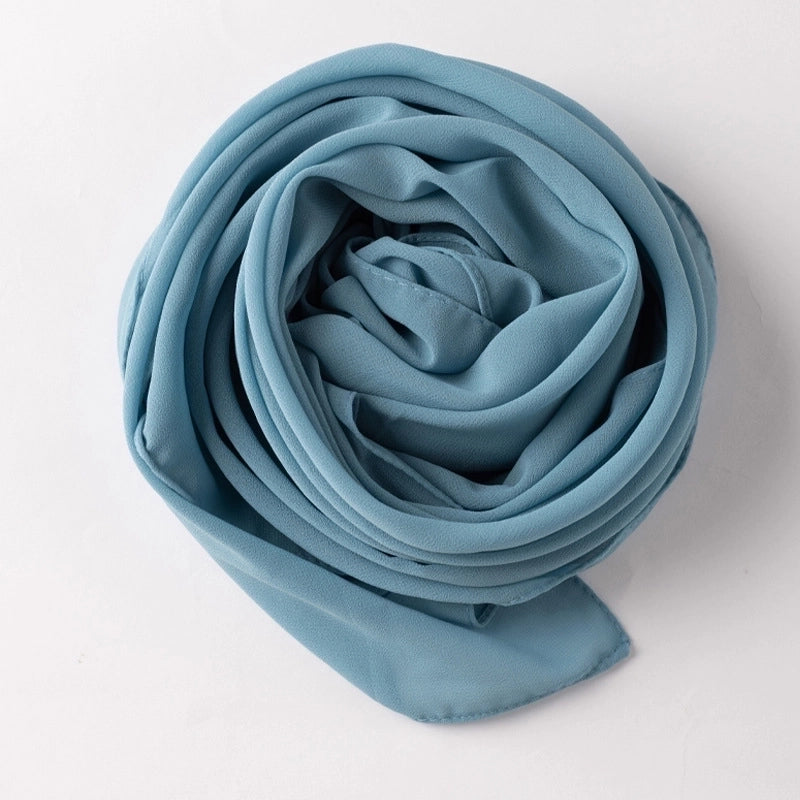 Women's Sweet Solid Color Polyester Kerchief