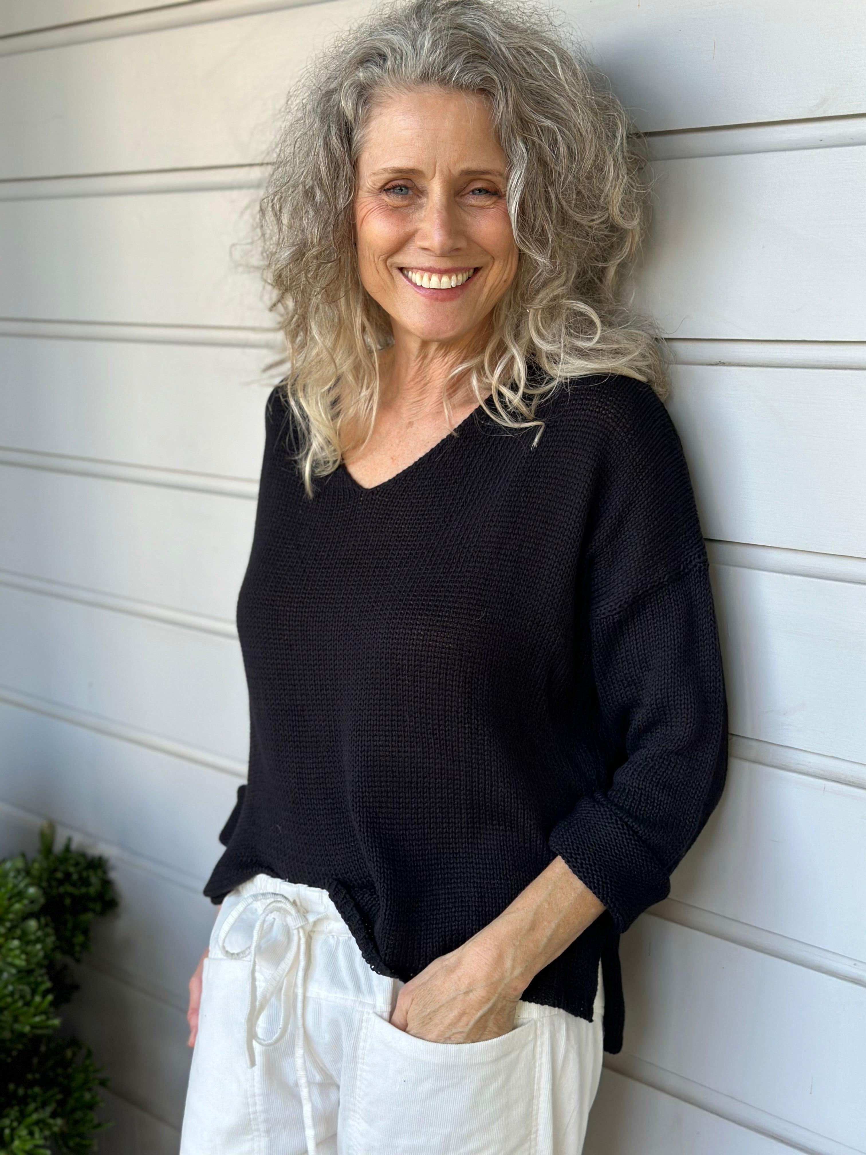 jamie cotton knit - black