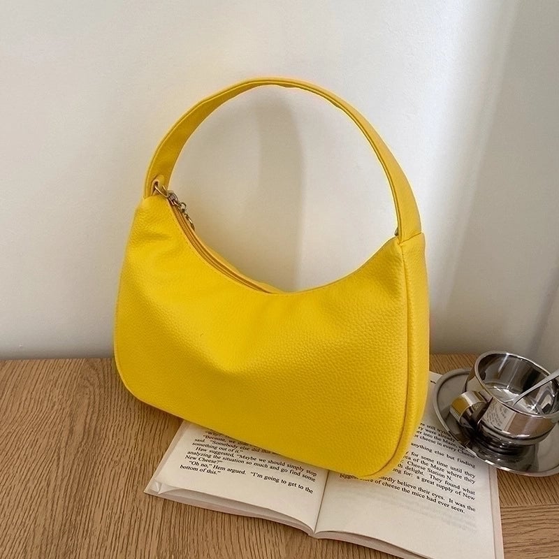 Women's Small Pu Leather Solid Color Vintage Style Square Zipper Square Bag
