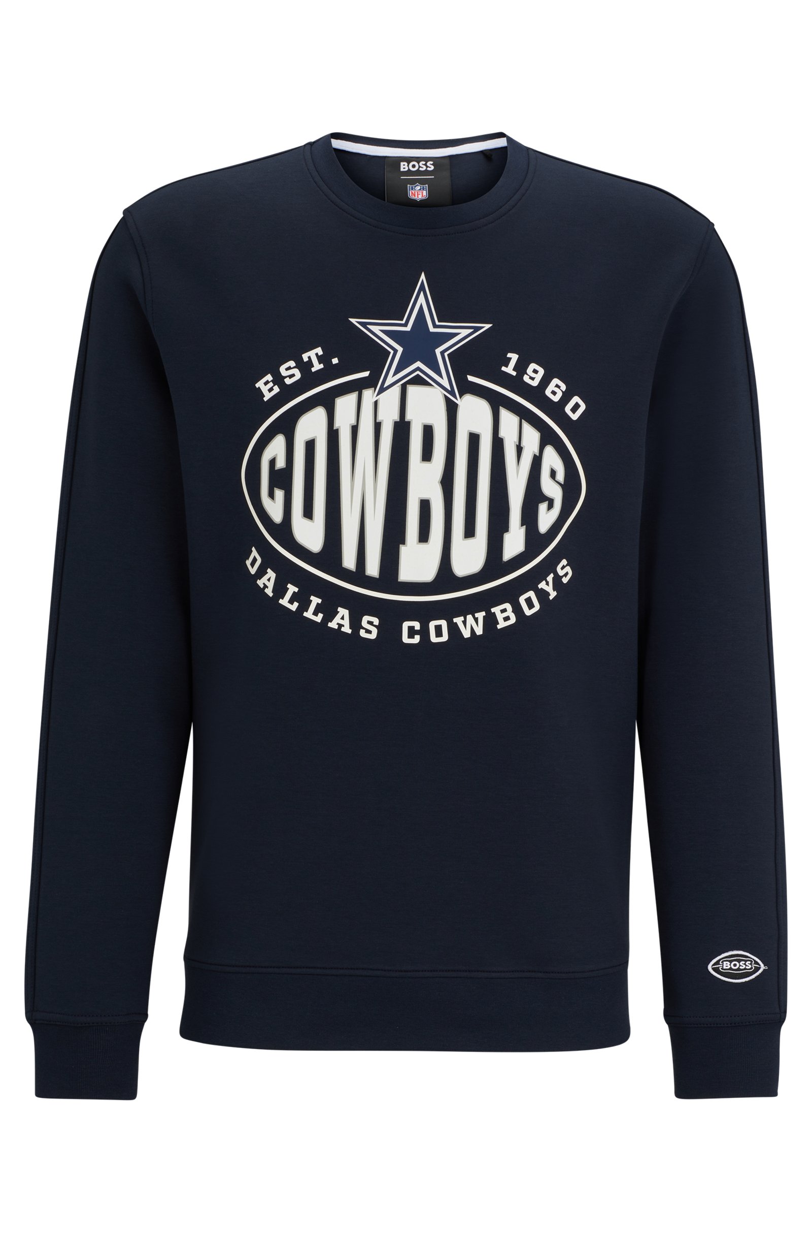 BOSS X NFL COTTON-BLEND SWEATSHIRT WITH COLLABORATIVE BRANDING