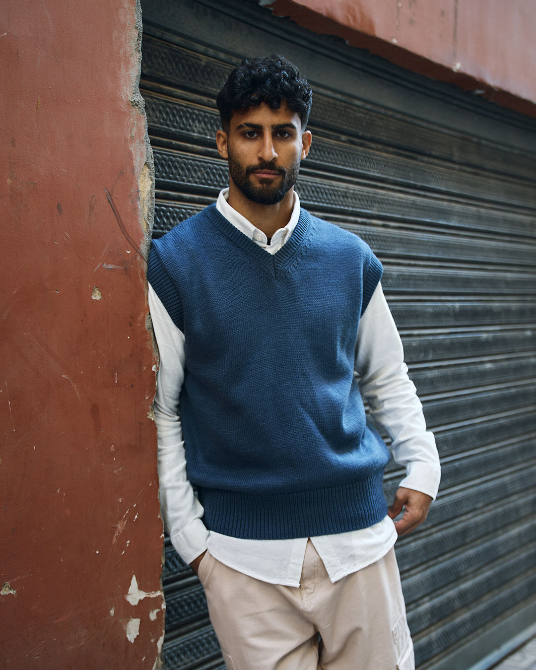 Men V-neck Gillet