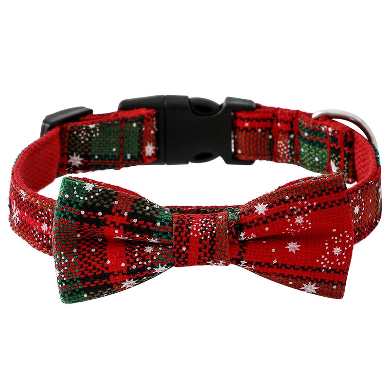 British Style Nylon Christmas Lattice Pet Collar 1 Piece