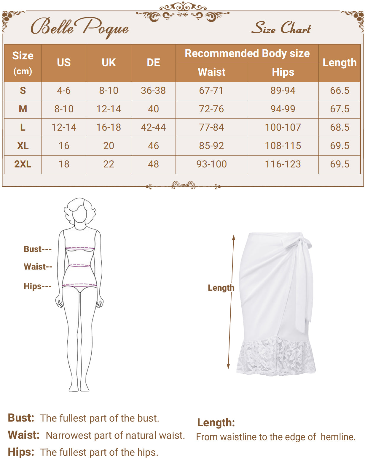 Vintage Lace Hem Skirt High Waist Overlay Decorated Bodycon Skirt