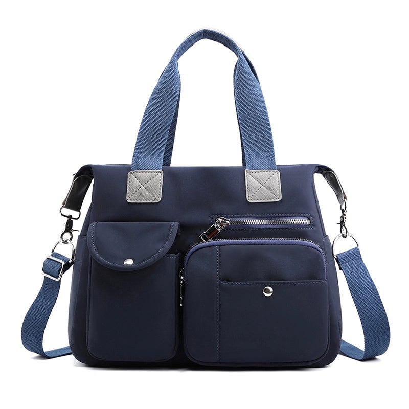 Women's Medium All Seasons Nylon Solid Color Basic Classic Style Square Zipper Shoulder Bag Handbag