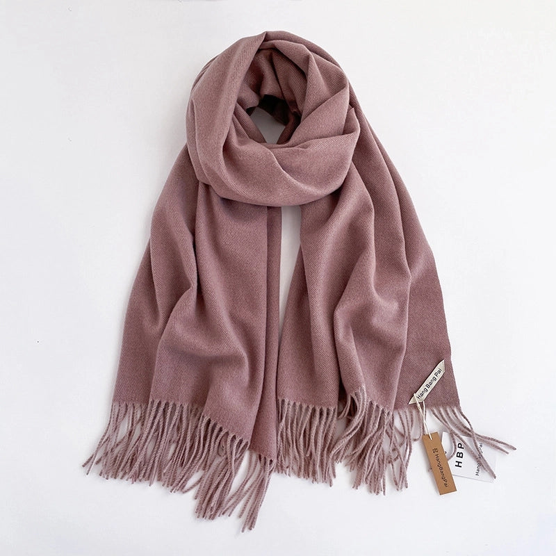 Unisex Casual Basic Solid Color Imitation Cashmere Scarf