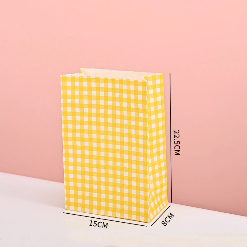 Thickened Food Kraft Paper Bag Customized Square Bottom Bag Baking Takeaway And Film Anti-oil Storage Packaging Bag