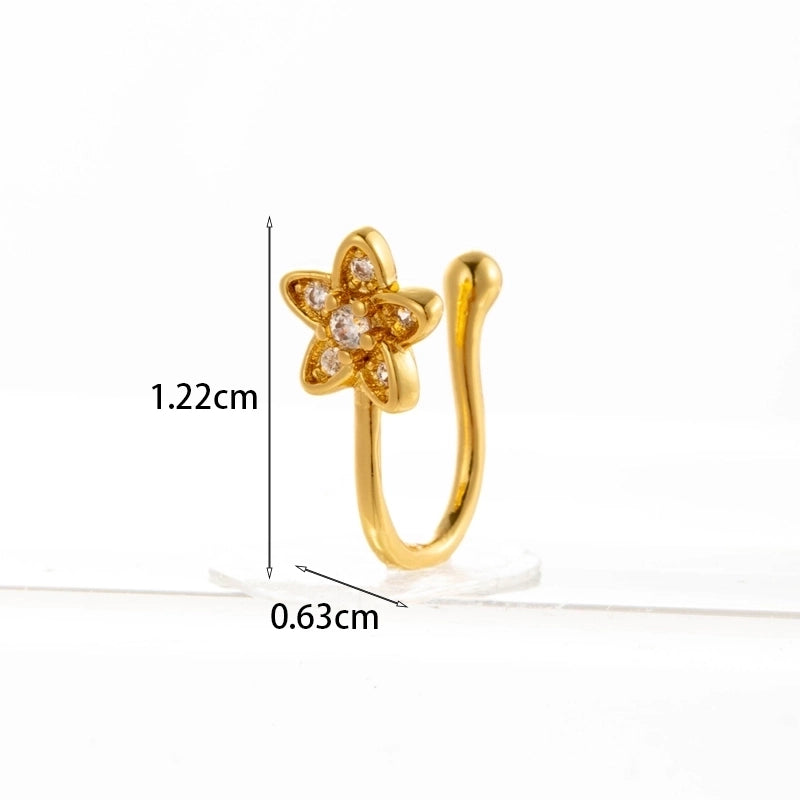 Nose Rings & Studs Fashion Geometric Copper Plating