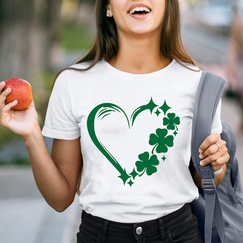 Heart Clove Teacher T-Shirt