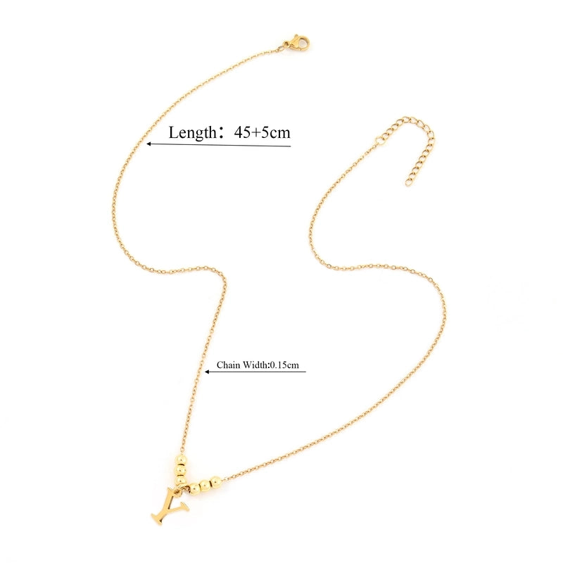 Elegant Minimalist Classic Style Letter 201 Stainless Steel 304 Stainless Steel Pendant Necklace