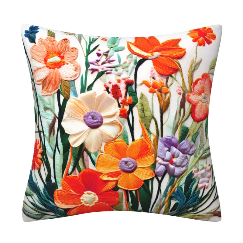 Elegant Classical Minimalist Floral Polyester Pillow Cases Couch & Sofa Decor