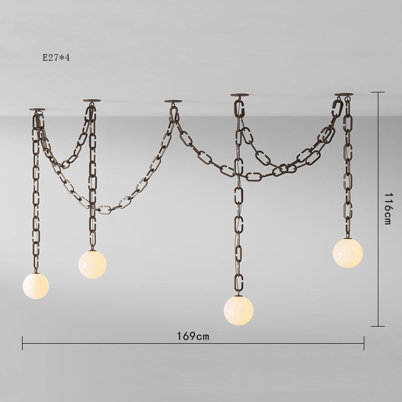 Modern Art Bubble Chain Ceiling Chandelier Hanging LED Lamps