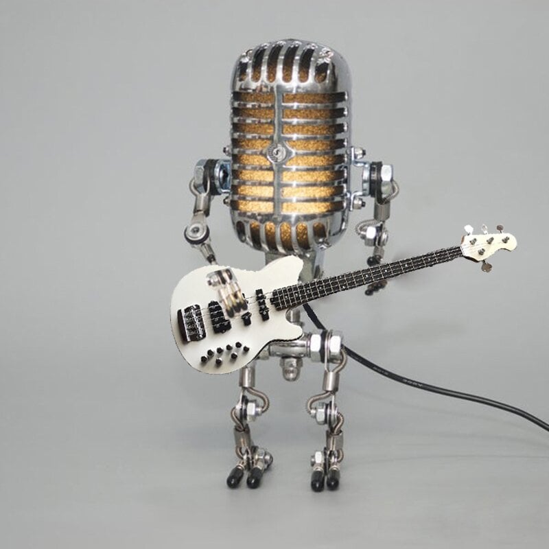 🔥🔥Vintage Metal Microphone Robot Desk Lamp