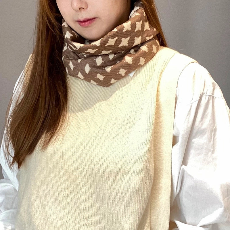 Unisex Minimalist Solid Color Polyester Crochet Lace Scarf Mask