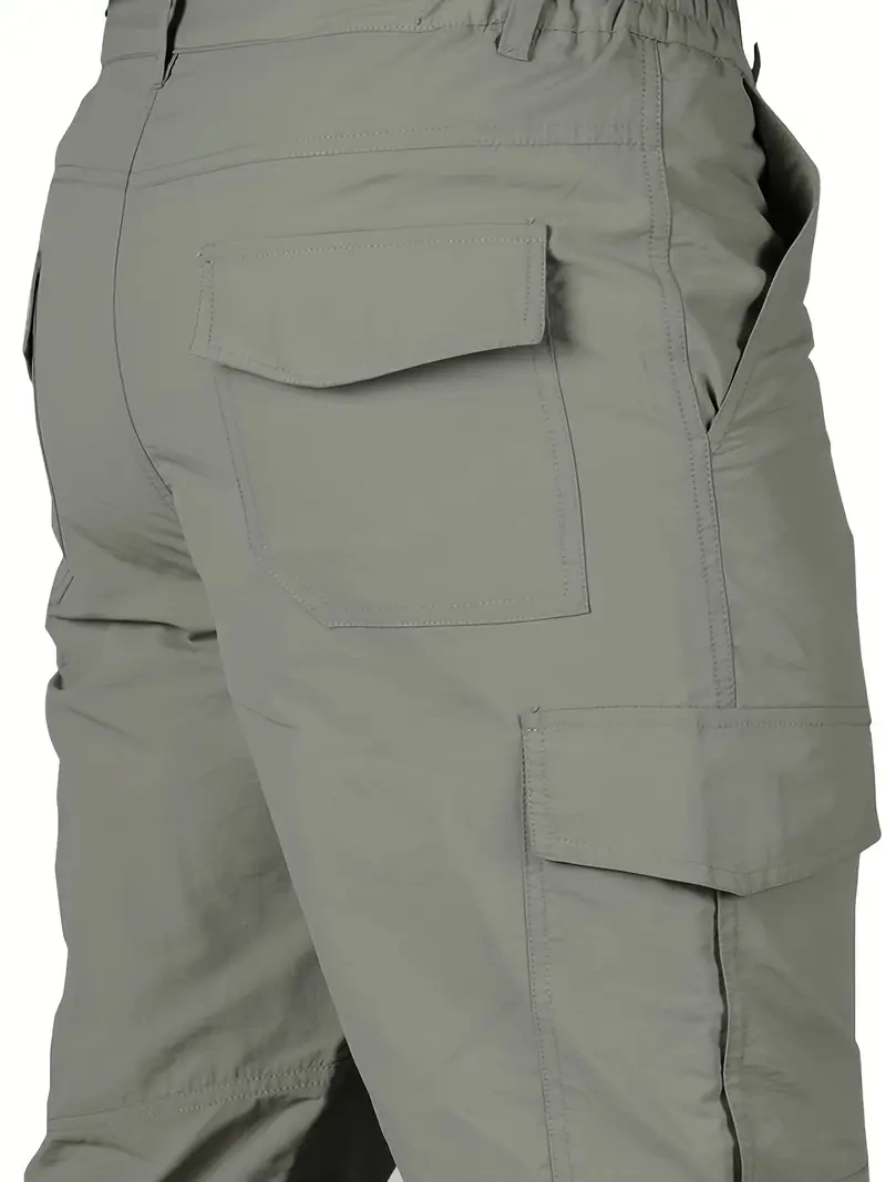 Men's Breathable Summer Casual Trousers with Multi-Pocket Design