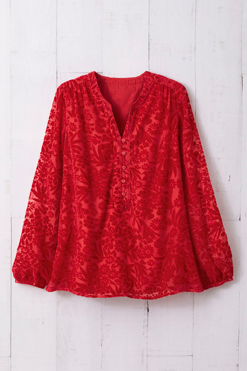 Velvet Burnout Tunic