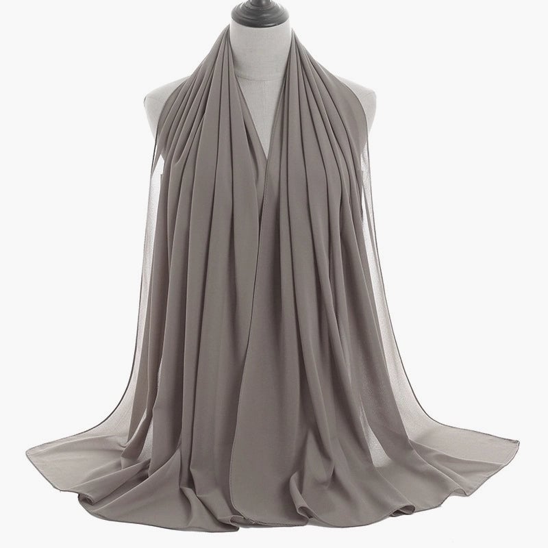Women's Minimalist Solid Color Chiffon Cotton Linen Scarves