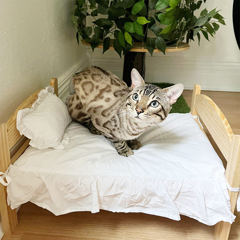 Adorable Wooden Cat Bed