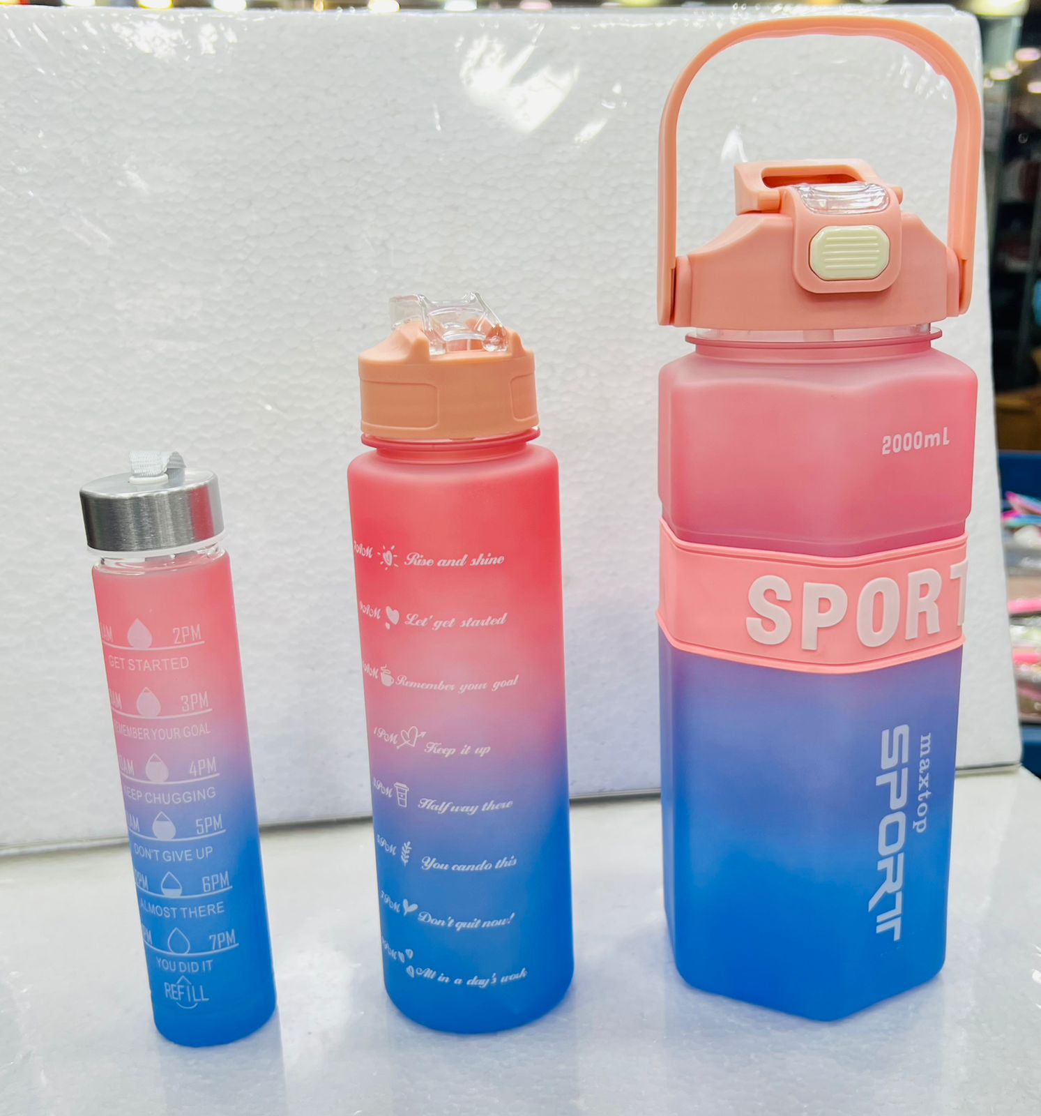 Sports Water Bottle 3pcs Set