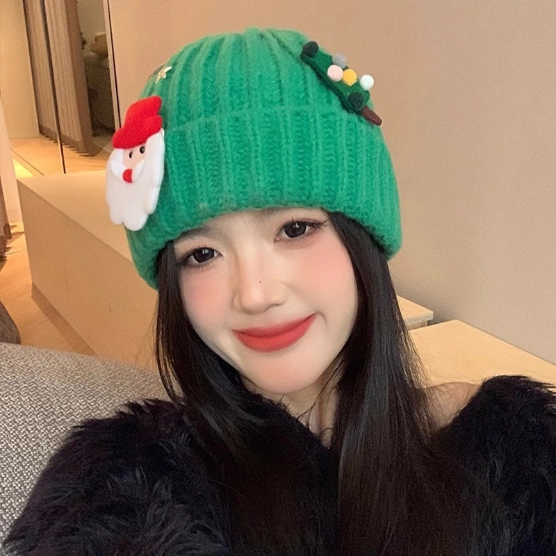 Women's Minimalist Elk Jingling Bell Snowflake Elk Wool Cap