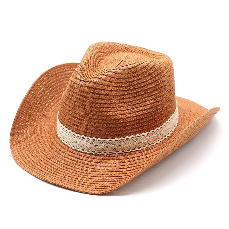 Unisex Classic Style Streetwear Solid Color Flat Eaves Straw Hat