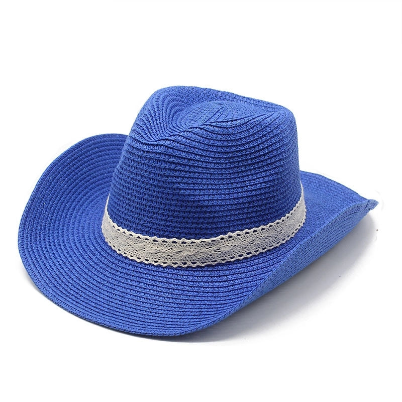 Unisex Classic Style Streetwear Solid Color Flat Eaves Straw Hat
