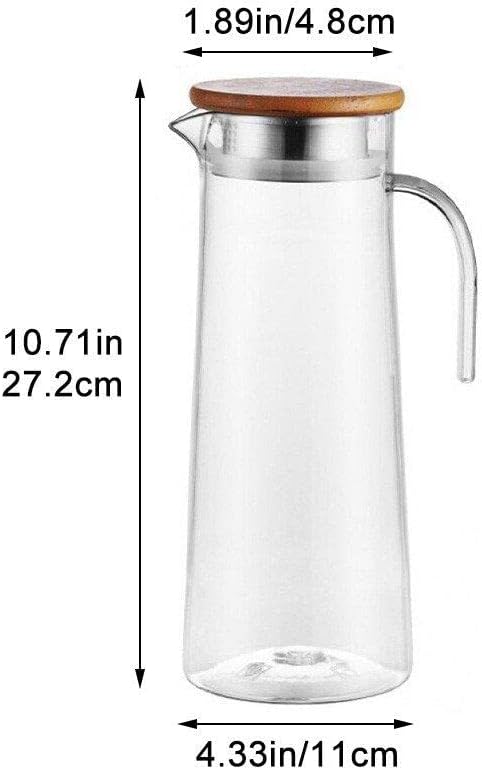 1.3L ERICETION ACRYLIC TRANSPARENT WITH HANDLE & STAINLESS STEEL LID