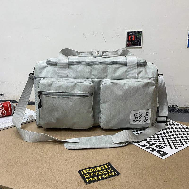 Unisex Streetwear Solid Color Oxford Cloth Travel Bags