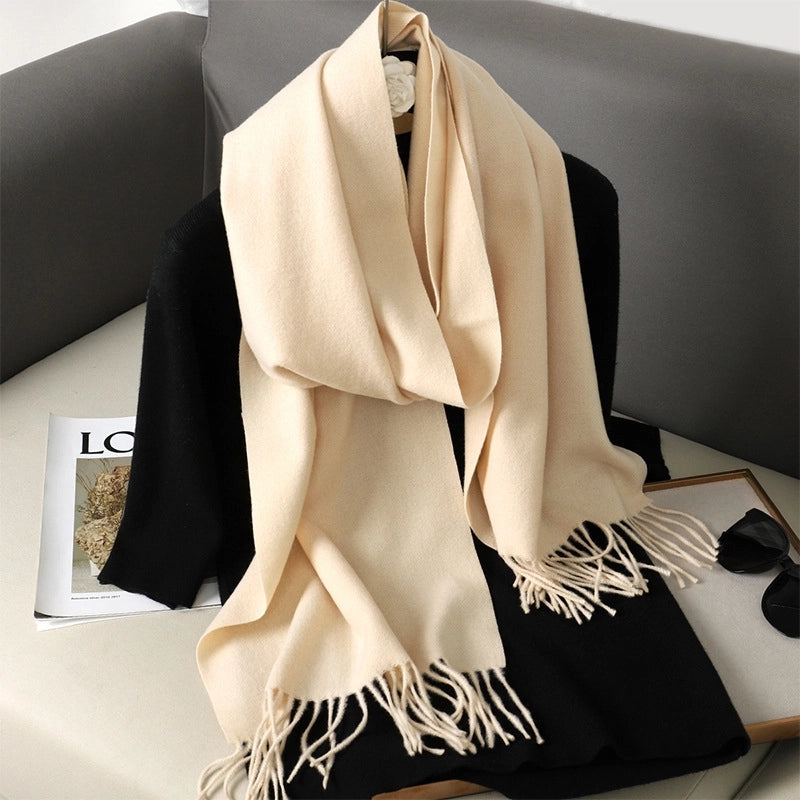 Women's Elegant Solid Color Imitation Cashmere Scarf