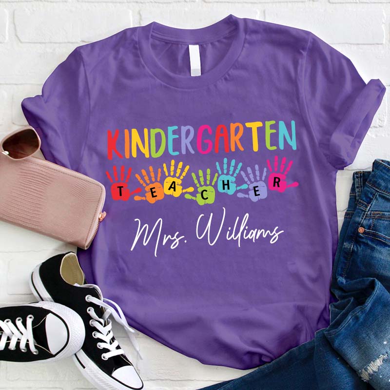 Personalized Students' Palms Teacher T-Shirt