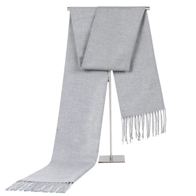 Autumn And Winter Designed New Low Price Simple Color Men's Scarf Cashmere Tassel Scarf Gift