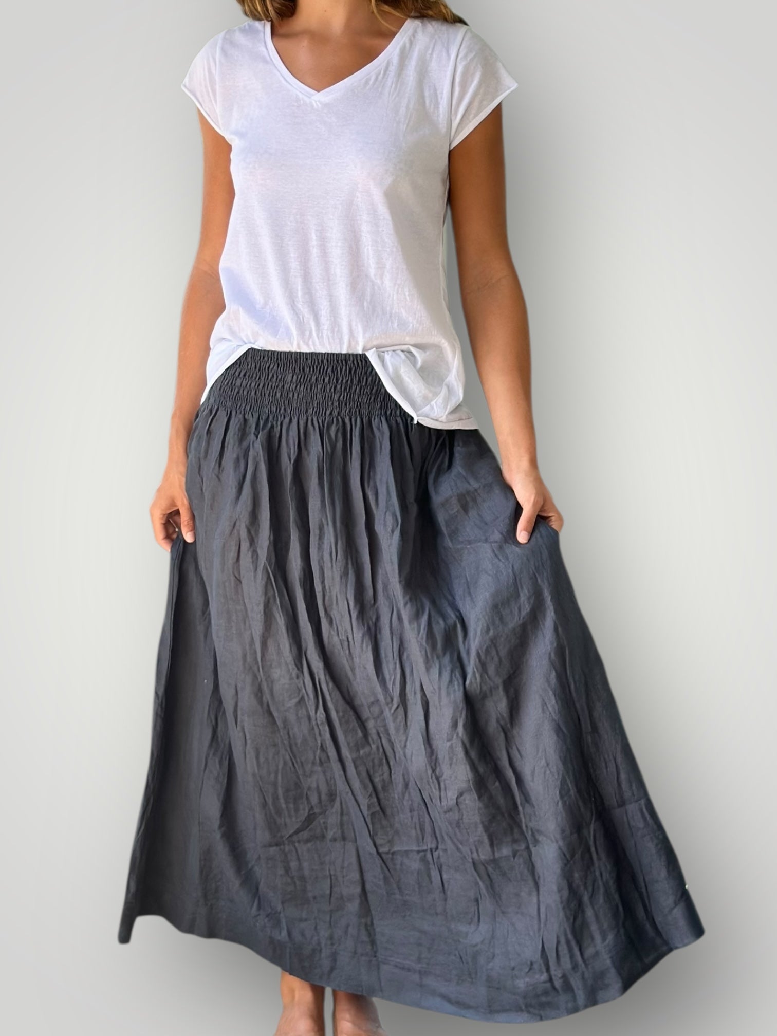 charcoal linen