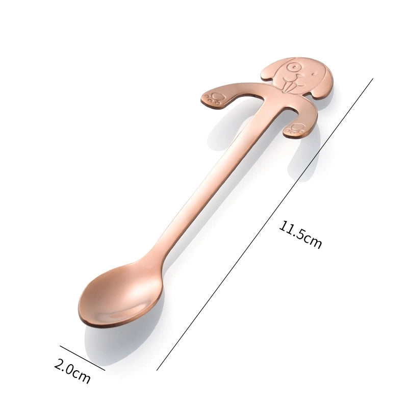 2 Pieces Casual Cartoon Stainless Steel Spoon