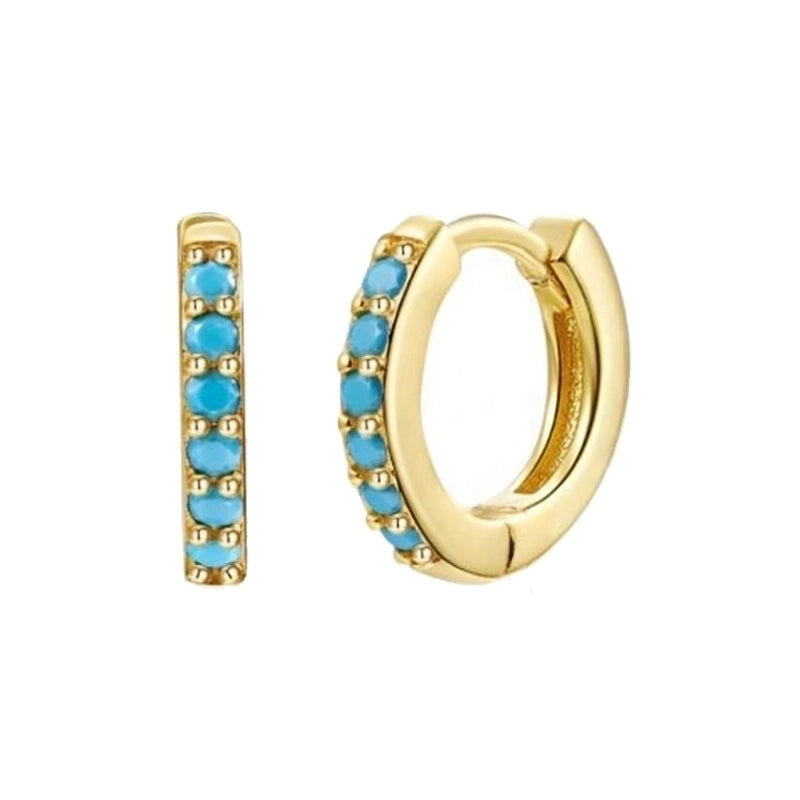 Fashion Geometric Copper Artificial Gemstones Earrings