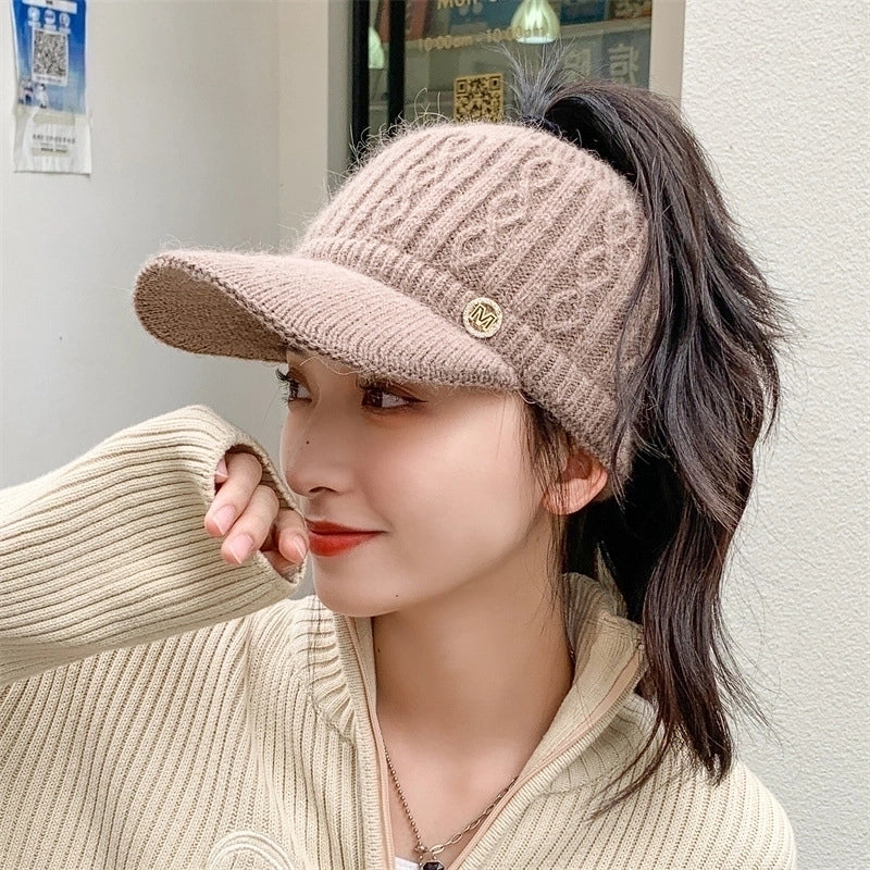 Women's Elegant Basic Twist Curved Eaves Ivy Cap