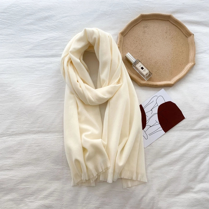 Women's Minimalist Solid Color Imitation Cashmere Scarf
