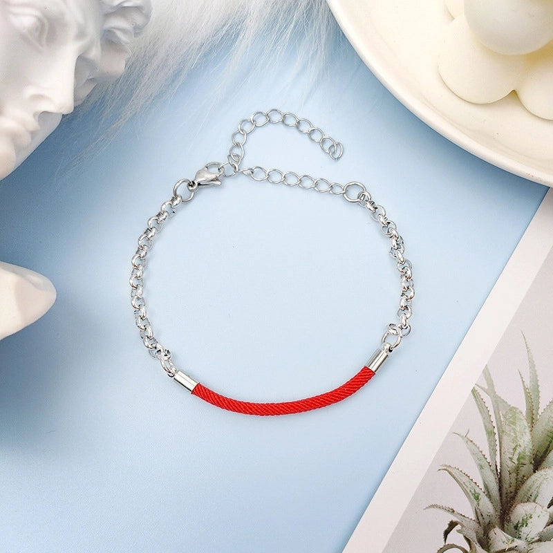 Minimalist Geometric Titanium Steel No Inlaid Stainless Steel Bracelets In Bulk