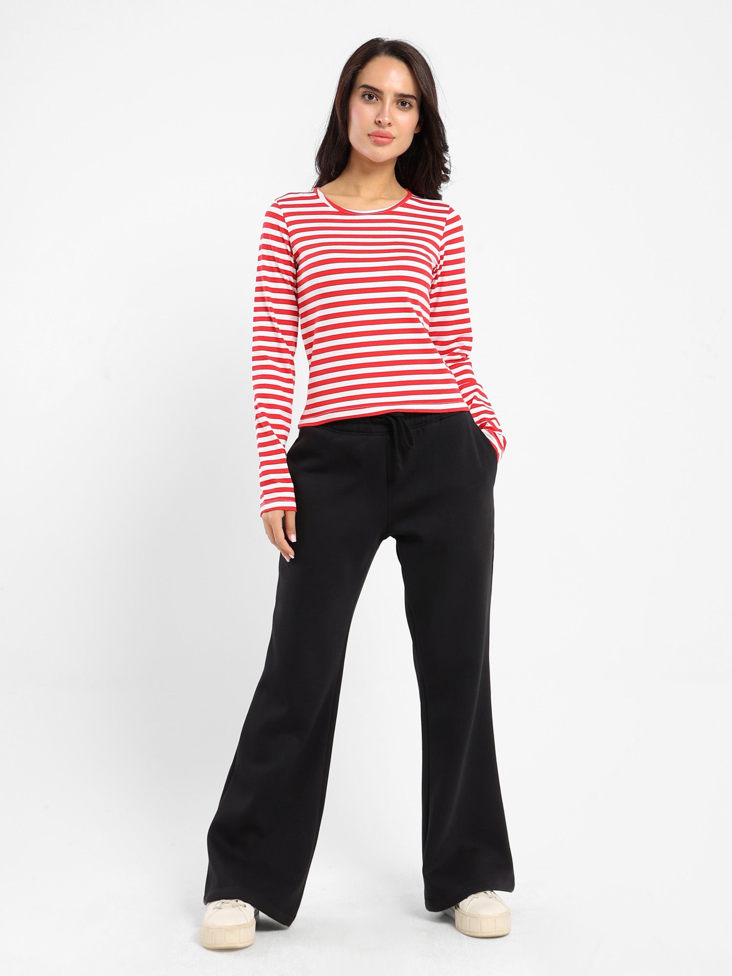 Striped Long Sleeves Top