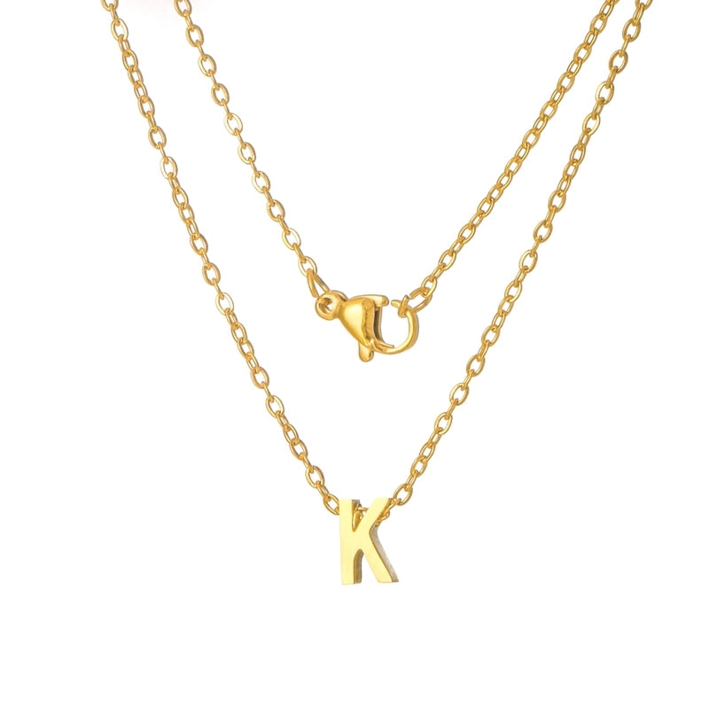 Titanium Steel Minimalist Plating Letter None Necklace
