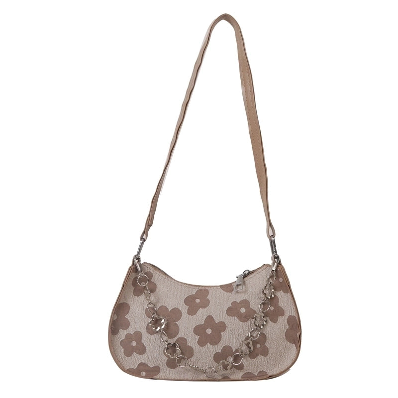 Women's Pu Leather Solid Color Streetwear Semicircle Zipper Shoulder Bag Crossbody Bag Underarm Bag