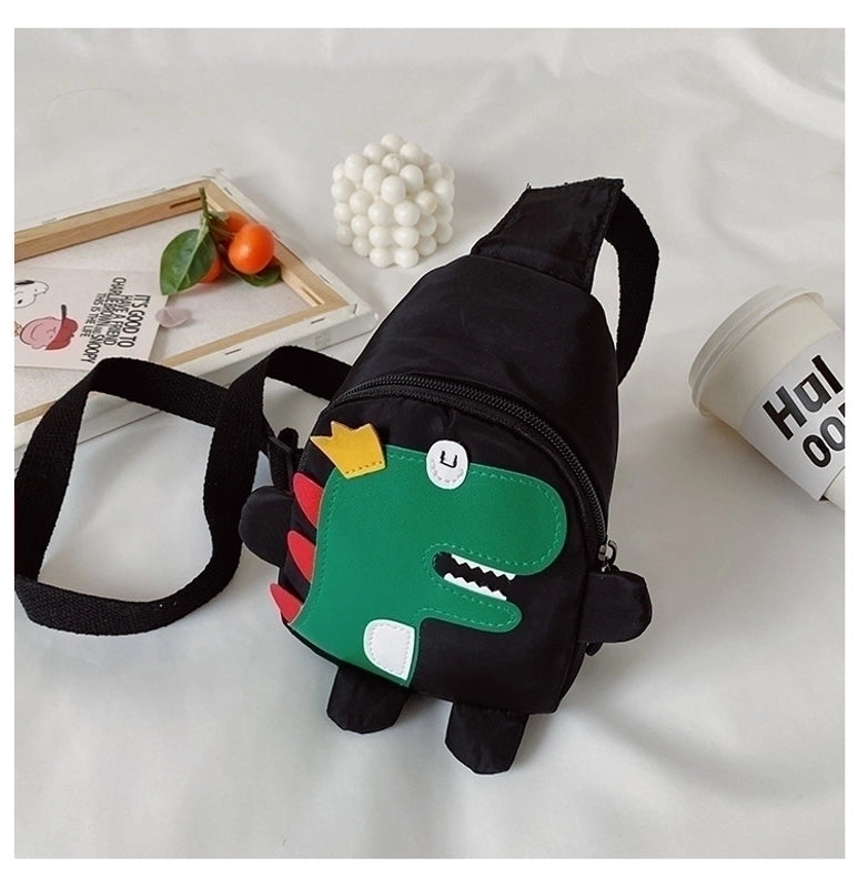 Women's Mini Nylon Cartoon Dinosaur Fashion Zipper Crossbody Bag