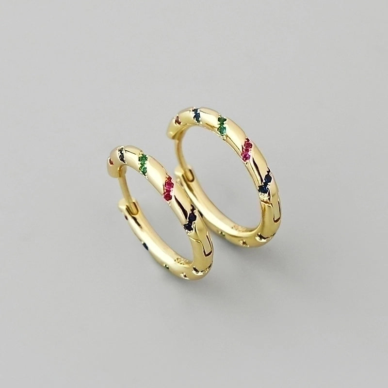 2 Pieces Minimalist Geometric Copper Plating Ear Studs 1 Pair